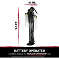 thumbnail image 3 of Haunted Hill Farm 9.5 ft Animatronic Witch, Indoor or Covered Outdoor Halloween Decoration, Light-up White Eyes, Poseable, Battery-Operated, HHWITCH-16FLSA, 3 of 12