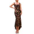 thumbnail image 1 of Vestido Lady para mujer, diseño maxi floral, sin mangas, con volantes, 1 of 6