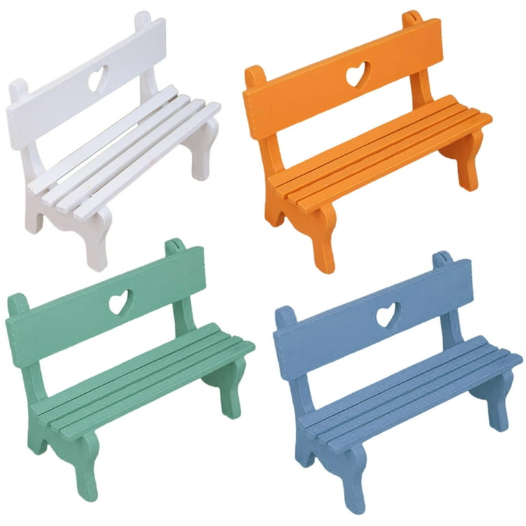 Mini Wood Bench Dollhouse Supply Outdoor Furniture Decor Fairy Garden Accessory Mini Wood Bench Dollhouse Supply Outdoor Furniture Decor Fairy Garden Accessory