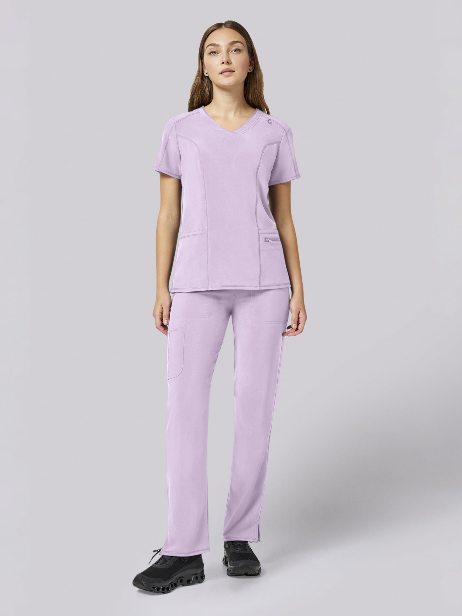 Scrubstar Performance Women’s Shaped Antimicrobial Mesh Panel V-Neck Scrub Top, Sizes XS–3XL