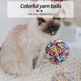 thumbnail image 3 of 2 x pelotas de juguete para gatos, juegos interactivos para gatos, pelota de lana de gato grande y colorida para mascotas -, 3 of 5