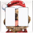 thumbnail image 6 of Metal Light Switch Plate Cover Cute Golden Retriever Santa Costume DOG049, 6 of 14