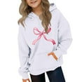 thumbnail image 5 of Miluxas Bow Graphic Hoodies for Teen Boys Girls Long Sleeve Hooded Sweatshirts Oversized Outfits, 5 of 6