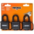 thumbnail image 5 of Master Lock 1804TRI 1-9/16" Black Weatherproof Padlocks 3 Count, 5 of 5