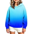 thumbnail image 5 of Otntypg Ombre Hoodies for Girls Lightweight Casual Fall Long Sleeve Tie Dye Gradient Color Printed Hooded Pullover Tops Trendy Oversized Basic Atheltic Sweatshirts, 5 of 6