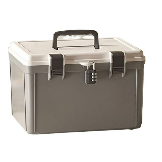 3 Digit Password Lock Safe Box Home Cash Passport Document Handheld Storage Box ,Office Key Storage