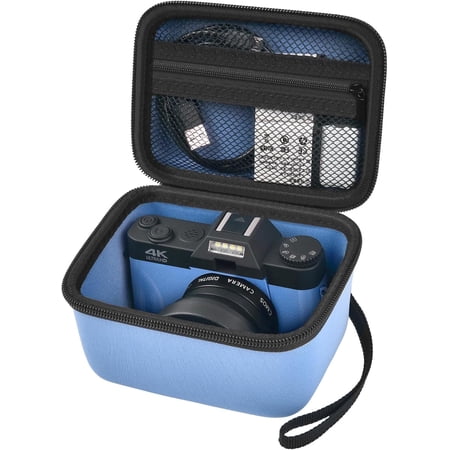 Camera Bag Compatible with for Duluvulu/for VJIANGER/for JGIPL 4K Digital Cameras, Lens & Accessories -Blue (Box Only)