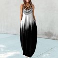 thumbnail image 1 of ICHUANYI Clearance Women's Maxi Dresses Summer Casual V-Neck Sleeveless Vacation Beach Pockets Long Dress(Black, XXL) ICHUANYI WER2023080910618, 1 of 5