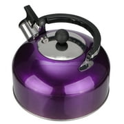 Eease Whistling Tea Kettle Stainless Steel Purple 70oz for Home Camping Hiking