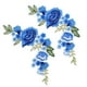 thumbnail image 3 of Parche De Flores Bordado, 2 Uds., Patrón Azul, Seda De Poliéster Decorativa, Parche Bordado De Costura Para Camisetas Y Bolsos, 3 of 7