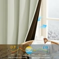 thumbnail image 3 of NICETOWN Blackout Curtains for Kitchen, Thermal Insulated Short Curtains for Living Room, Grommet Room Darkening Privacy Protection Curtain Panels, 52"x63", Light Beige, 1 Pair, 3 of 10