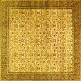thumbnail image 1 of Ahgly Company Machine Washable Indoor Square Persian Yellow Traditional Area Rugs, 6' Square, 1 of 4