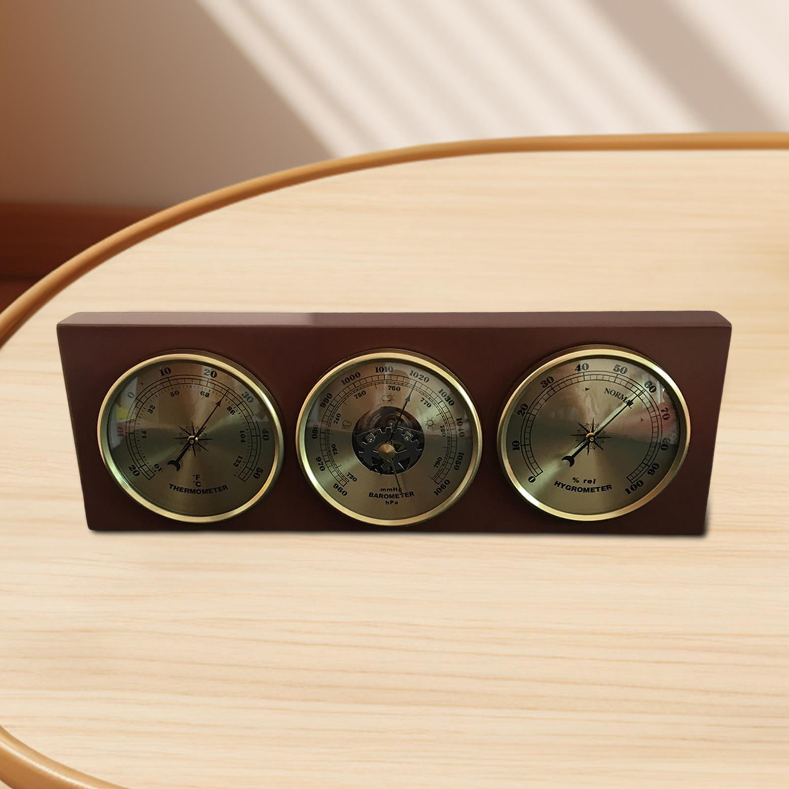 CarpNettore Thermometer Hygrometer Barometer Meter Wall/tabletop Temperature Gauge Dial Type