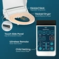 thumbnail image 4 of BidetMate 2000 Series Smart Heated Toilet Seat with Electric Bidet & Side Controls, with Remote, Elongated, 4 of 12