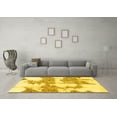 thumbnail image 3 of Ahgly Company Machine Washable Indoor Rectangle Abstract Yellow Modern Area Rugs, 5' x 8', 3 of 4