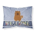 thumbnail image 1 of Carolines Treasures BB5723PILLOWCASE Chow Chow Red Welcome Fabric Standard Pillowcase, 1 of 2