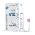 thumbnail image 1 of SPARX Cepillo de dientes eléctrico para blanqueamiento dental, cuidado y pulido de encías, tecnología de terapia de luz para dientes más blancos y encías saludables, recargable [blanco], 1 of 5