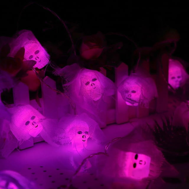 Halloween LED String Lights Festival Pumpkin Ghost Skeleton Fairy Lights USB and Batteries Powered Home Party Decoration Props