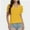 Yellow, variant on Womens Casual Cropped T Shirts V Neck Swiss Dot Puff Sleeve Crop Tops Summer Loose Basic Tees Tshirts