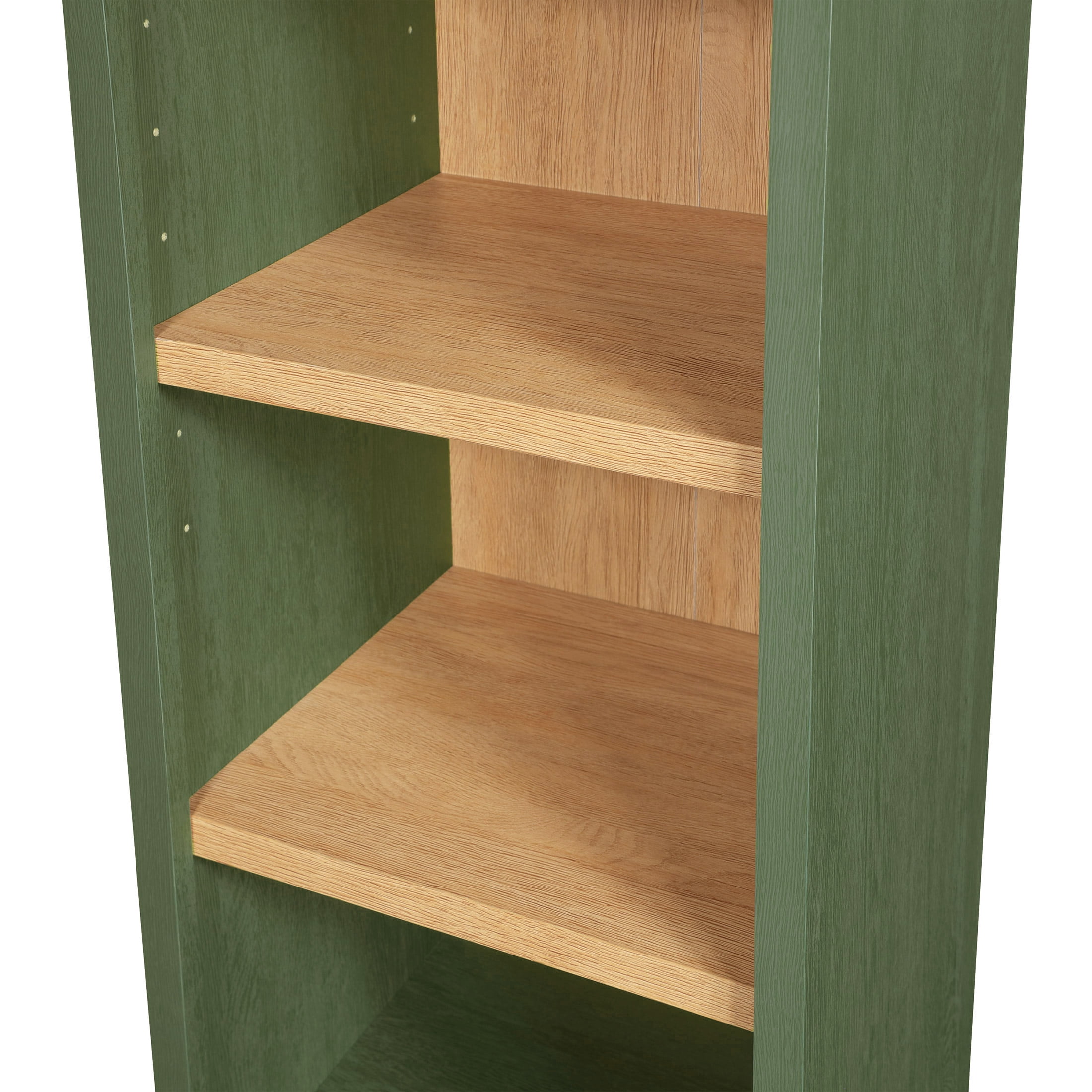 Better Homes & Gardens Juliet Narrow Arch Bookcase, Deep Green and Light Honey