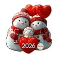 thumbnail image 1 of 2026 Christmas Snowman 2D Acrylic Car Rearview Mirror Pendant Decoration, 1 of 3