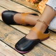 thumbnail image 6 of Miluxas Women's Mary Jane Shoes Leather Non-Slip Dress Vintage Buckle Design for Casual formal Work Shoes Girls office Comfort Flats Black 7(39), 6 of 9
