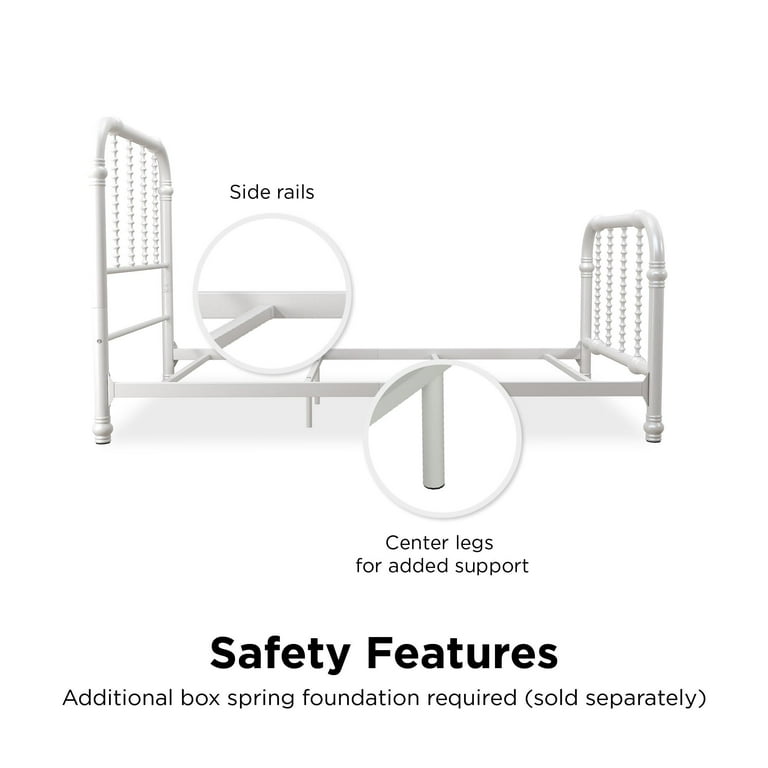 DHP Jenny Lind Metal Bed, White, Twin - Walmart.com