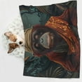 thumbnail image 6 of Rocae Banana Leaf Meditating Gorilla for Pet Blanket Dog Blanket Cat Blanket Soft Sleep for Small Medium Pet-Small, 6 of 8