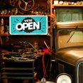 thumbnail image 4 of Placa Metal Vintage Pintura Hierro Rectangular Abierta Arte Pared Bar 30x15cm, 4 of 8