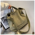 thumbnail image 3 of Bolsos de mano de lona para mujer, bolso de trabajo informal con asa superior, bolsos cruzados, 3 of 5