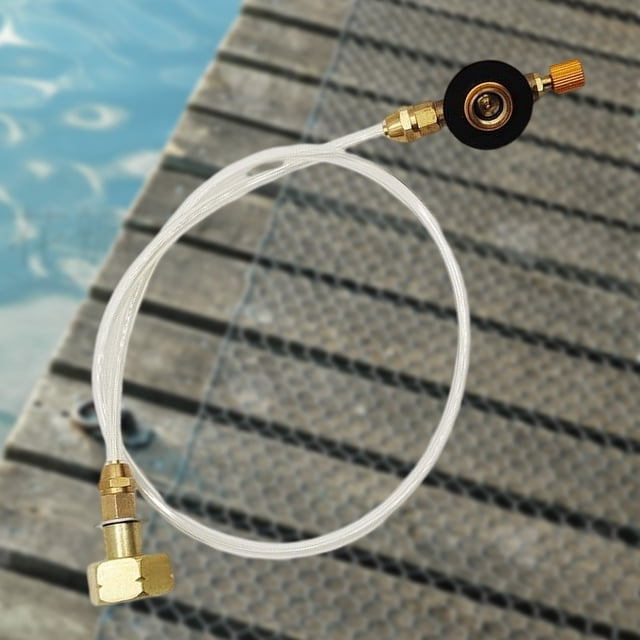 Válvula De Inflado Rusa Conector de válvula de inflado ruso Adaptador de puente de llenado de tanque de gas plano dividido (B) Sywqhk Para Estrenar