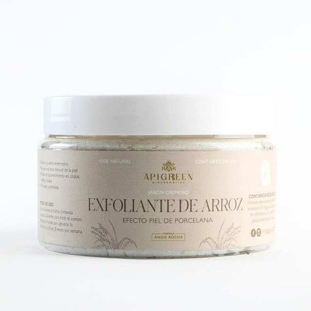 Jabón Exfoliante y Aclarante DE Arroz APIGREEN 250 gr