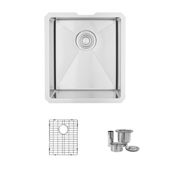 Undermount 16 inch Stainless Steel Single Bowl Kitchen Sink