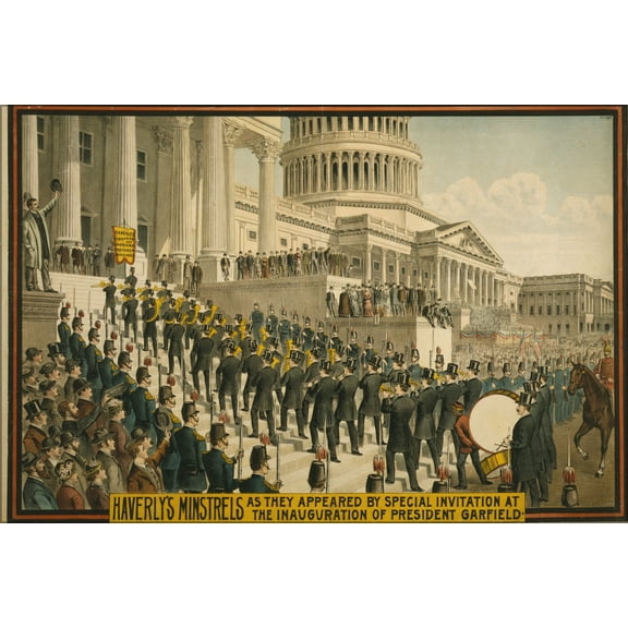 24"x36" Gallery Poster, Haverly's European and American Mastodon Minstrels poster