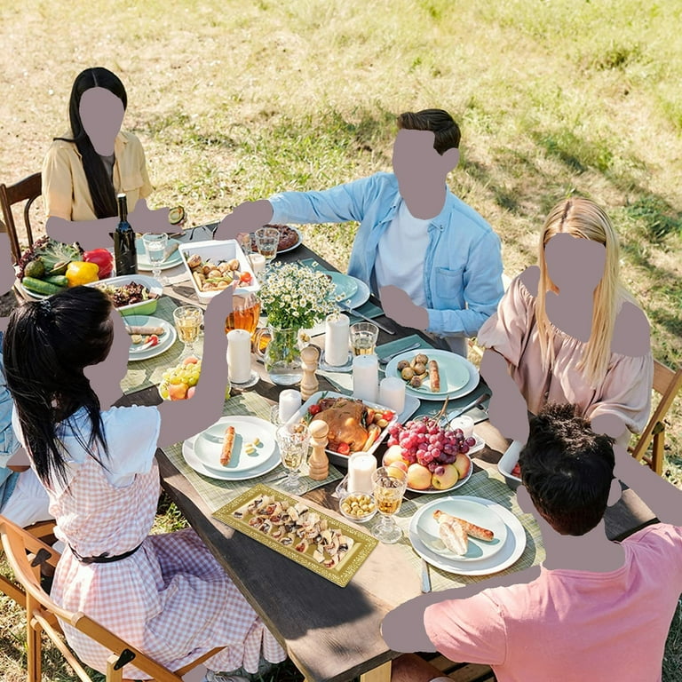 SILVER SPOONS Elegant Lace Plastic Serving Trays (6 PC), Disposable Plastic Trays And Platters For Party - 14" X 7.5", Serves Snacks, Desserts, Sweets, Perfect For Upscale Wedding, And Dining - Silver