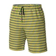 thumbnail image 2 of Yiaed Mardi Gras Purple Yellow Plaid Print Men's Swim Trunks with Lining Quick Dry Sports Shorts Beach Shorts Boardshorts-X-Large, 2 of 5