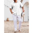 thumbnail image 4 of Summer Men Shirt Guayabera Short Sleeved Button Up Beach Shirt, 4 of 5