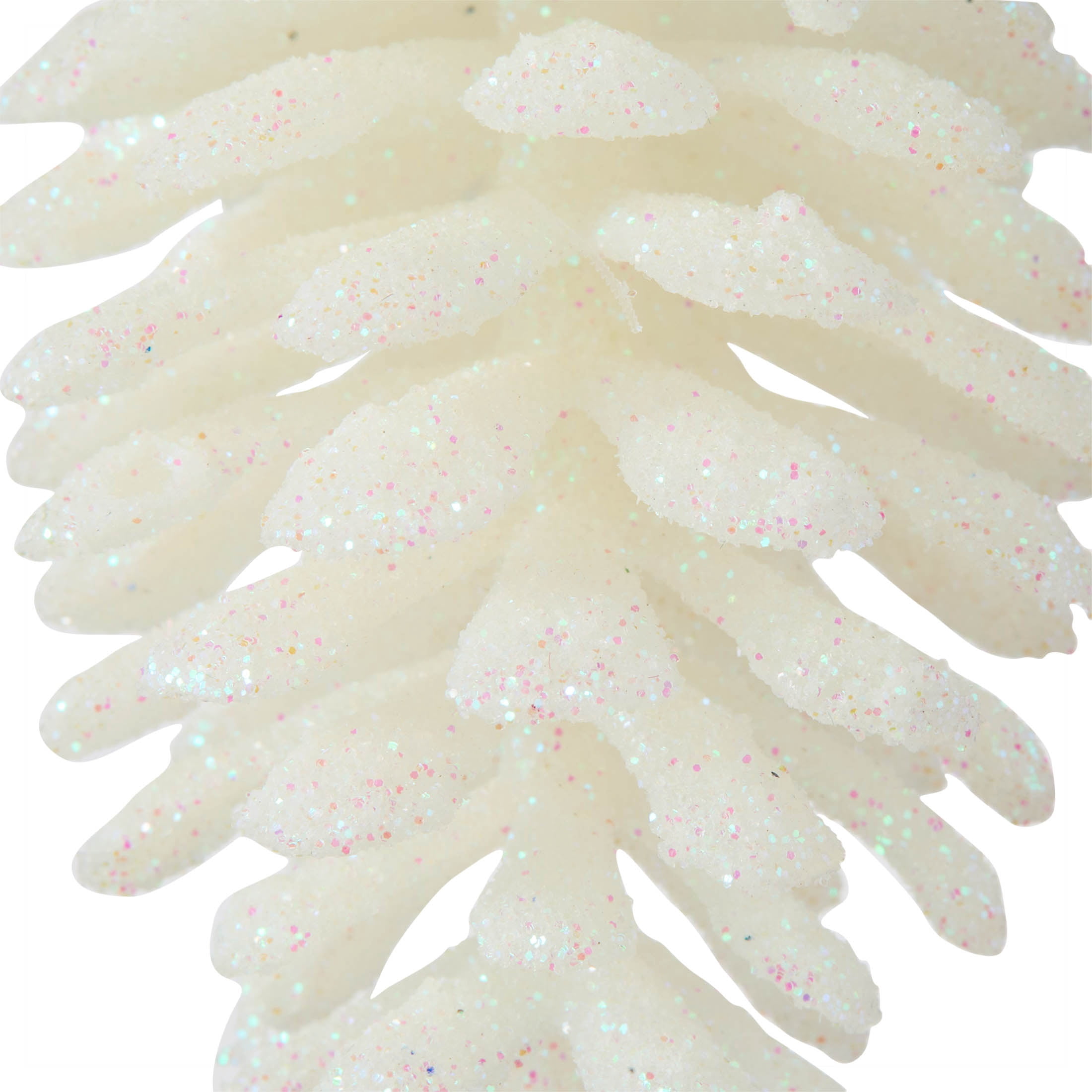 12-Count White Glitter Pinecone Christmas Ornaments, 2.4", by Holiday Time