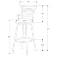 thumbnail image 2 of Monarch Barstool 2Pcs / 43"H / Swivel / Dark Coffee Metal, 2 of 4