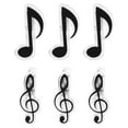 thumbnail image 1 of KAKOWELY 6 Pcs Clips de Partition Clips de Notes de Musique Clips de Livres de Musique Clips de Feuilles Créatifs (Noir), 2.95"X1.18"X0.98 Pouces, 1 of 5