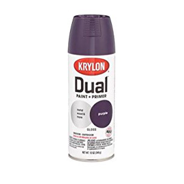 Krylon Dual Spray Gloss Spray Paint & Primer, Purple, 12 Oz. Walmart