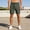 Green, variant on WIZUTIZ Men's Solid Color Button Zipper Fly Elastic Waist Shorts Pockets Summer Casual Loose Fit Breathable Lightweight Fashion Pants