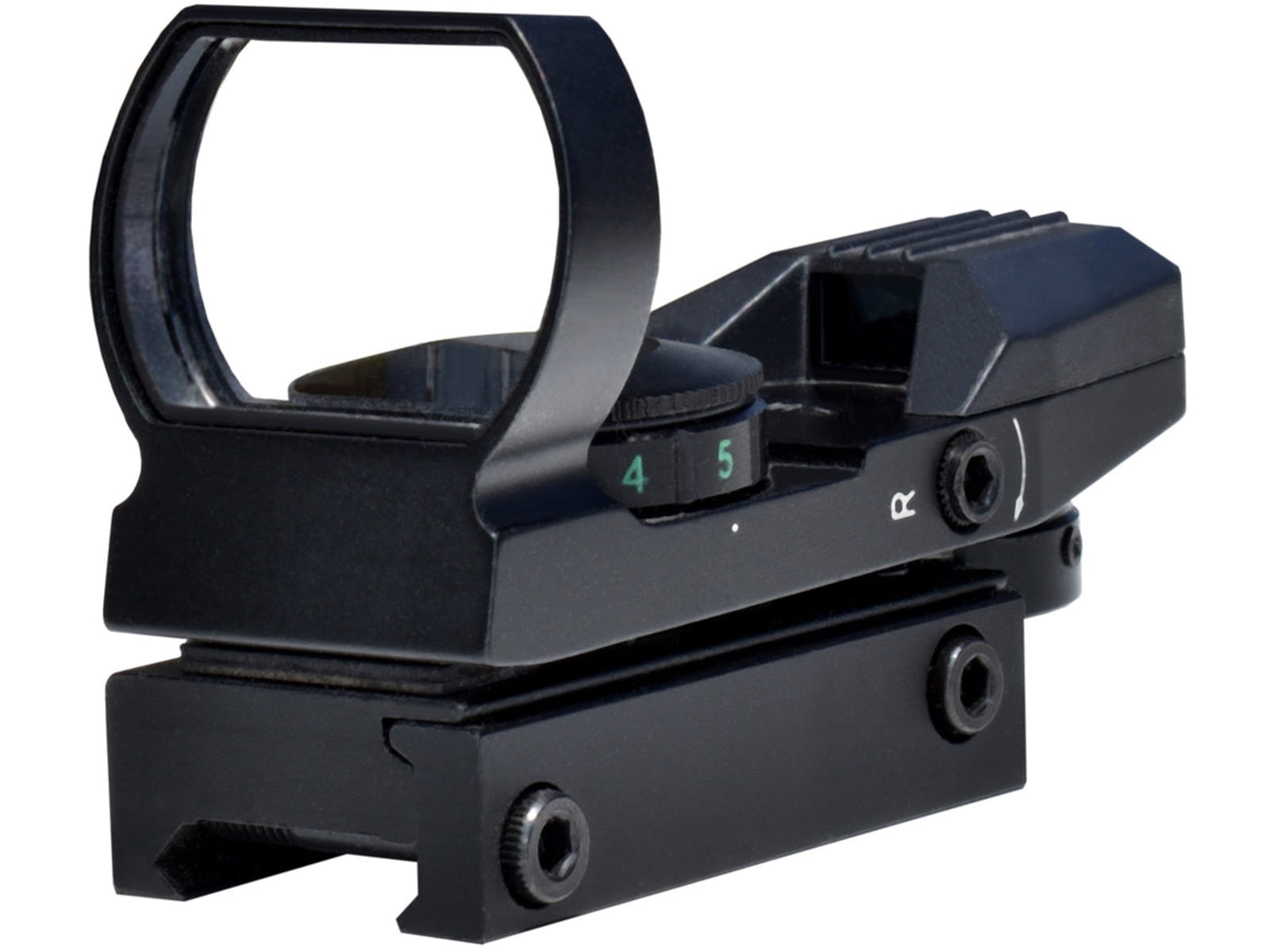 Kexuan Mini Reflex Sight, Red/Green Dot, 4 Reticle Styles, Picatinny Mount, Black