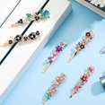 thumbnail image 3 of 12 Pieces Vintage Flower Hair Pins Decorative Metal Gold Tone Hairpins Colorful Floral Design Hair Clips French Rhinestone Hair Decorative Accessories for Women Girls, 3 of 7