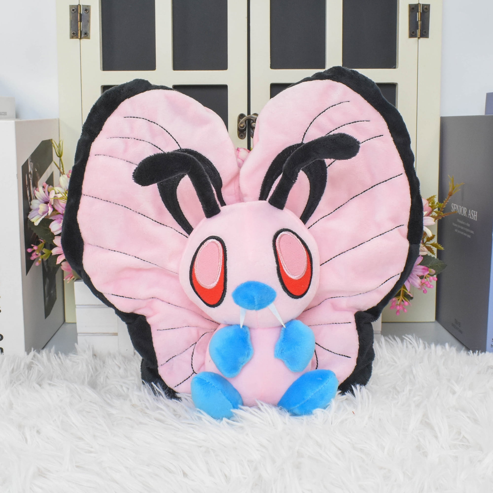 Piusho P-okemon Plush Toy 12' Butterfree Stuffed Animal, Game Doll for Collectible Gift, Boys Girls Gift on Birthday