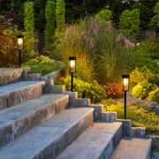 Solar Pathway Lights Outdoor 6 Pack, Landscape Path Lights for Walkway, Warm White