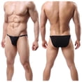 thumbnail image 4 of Yuyangdpb Men's Silk Underwear String Bikini Briefs Low Rise 5pack One Size, 4 of 6
