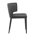 thumbnail image 3 of Elite Living Extended Wingback Modern Leather Dining Chair Dining Chairs Dark Grey Foam,Polyurethane, 3 of 5