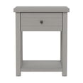 thumbnail image 5 of Starlight Canyon Home Gray Nightstands Set of 2 Wooden Side Tables with Drawer and Shelf, 5 of 9