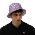 thumbnail image 4 of Balery Purple Butterflies Floral Sombreros para el sol para hombre y mujer, sombrero de pescador con UPF 50+, 4 of 6